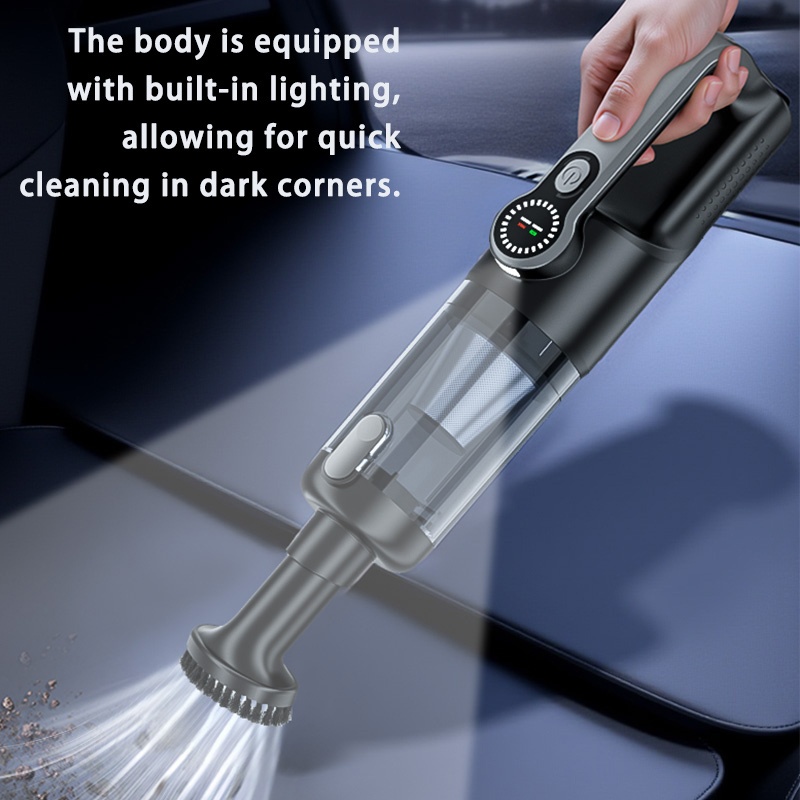 car wireless handheld vacuum cleaner with strong suction lightweight and portable usb charged with led lighting and the abs body is suitable for home and car cleaning car vacuum cleaner Product details 4