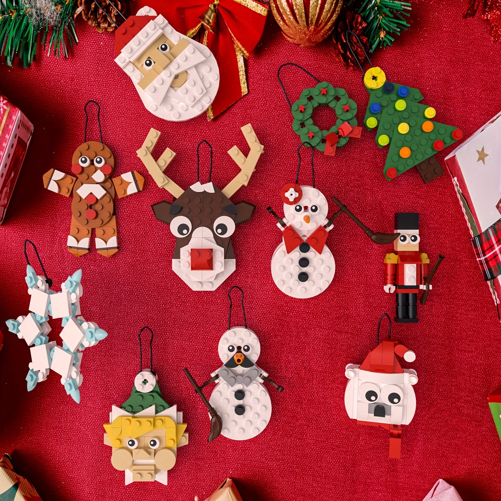 DIY Holiday Ornaments Gift Set - Puzzle Construction Toy Block