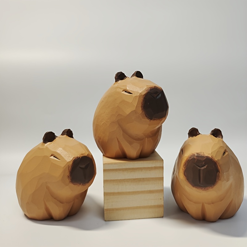 30 Stück Mini Capybara Figuren Aus Harz – Nachtleuchtende Tierstatuen, Ca. 2,5x1,5 Cm, Für Deko, Puppenhaus & Basteln
