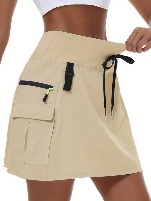 womens high waisted golf casual pants with zipper and multiple pockets for outdoor climbing exercise quick shorts