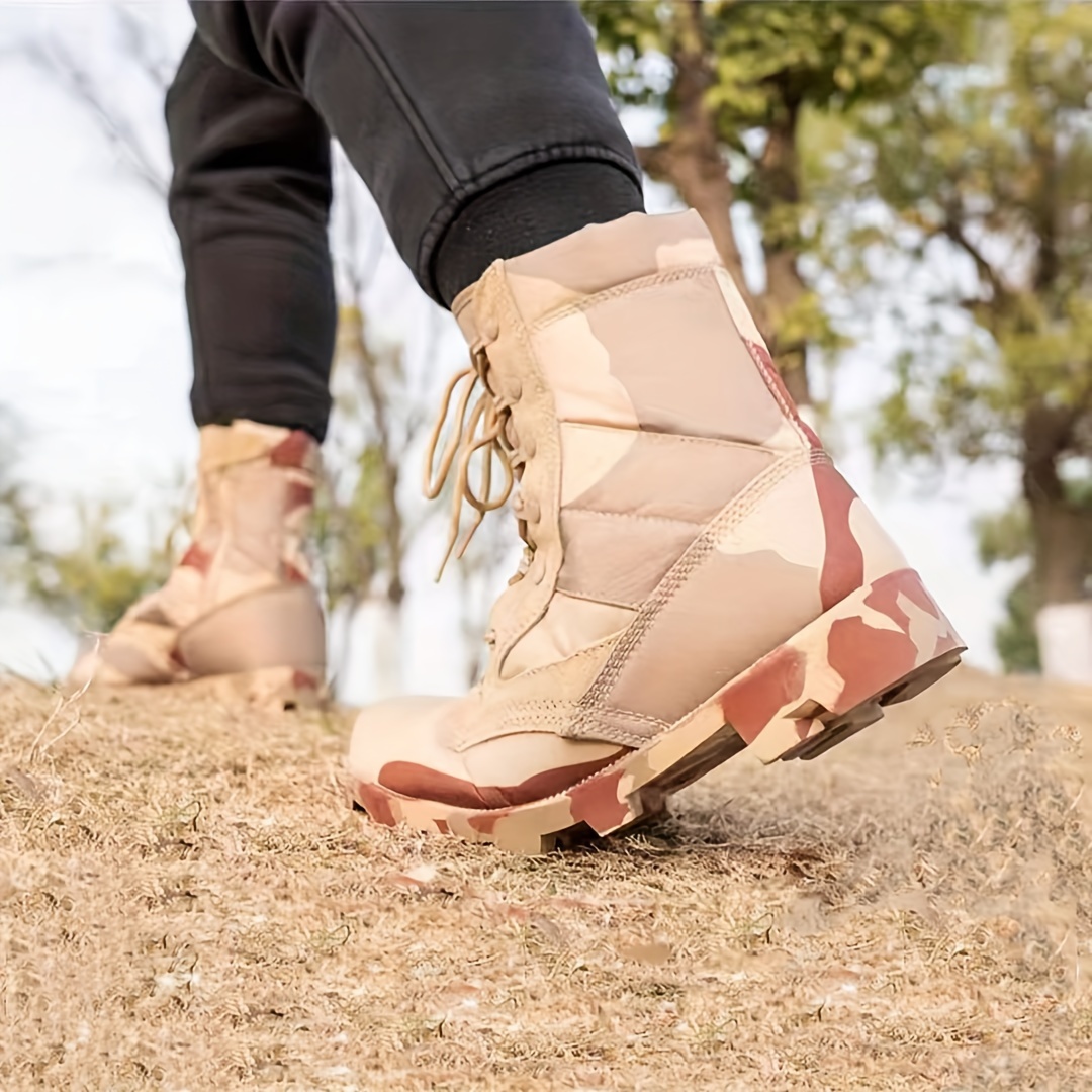 Military desert outlet boots with zipper