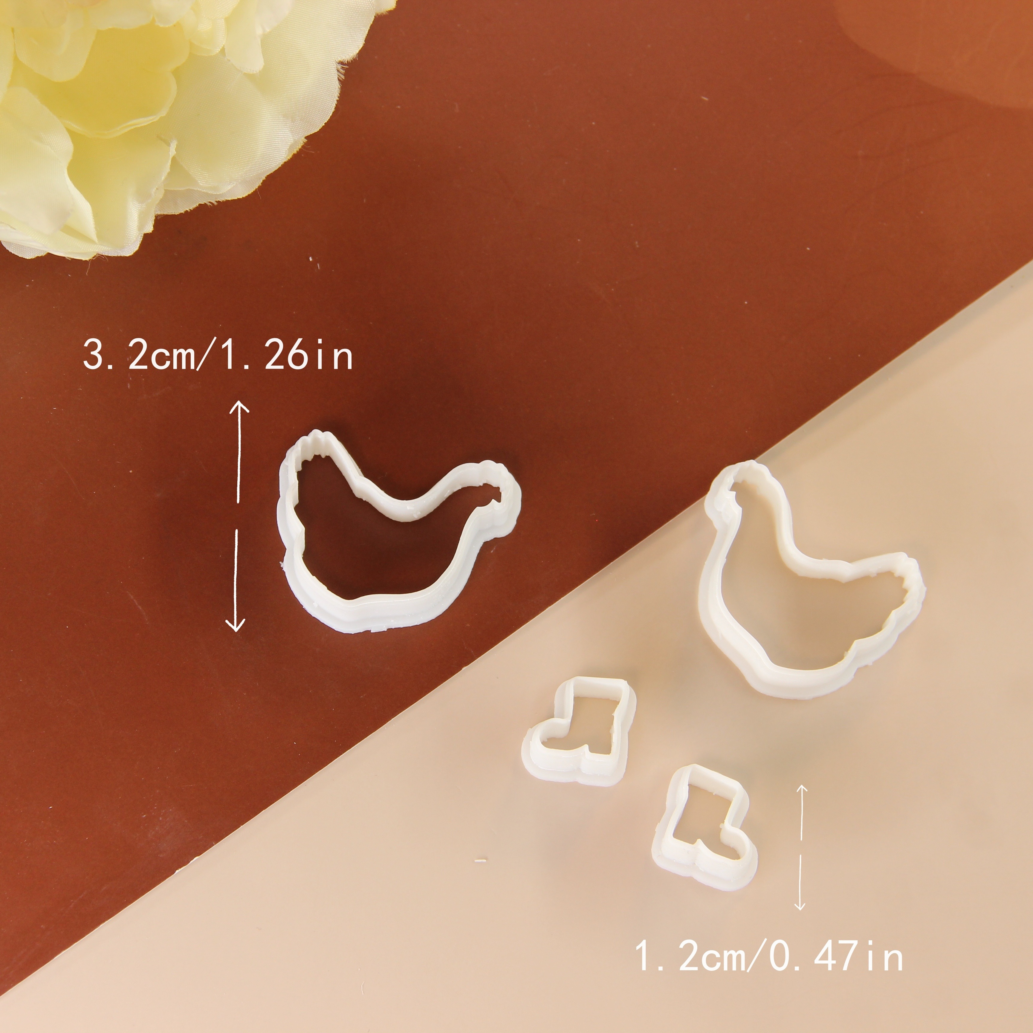 TEMU 4pcs Polymer Clay Cutters, Easter Chicken Polymer Clay Cutters For Earrings Making, Easter Chicken Clay Cutters, Easter Clay Cutters For Polymer