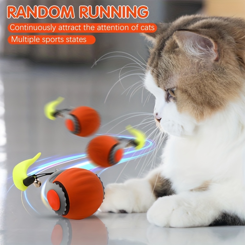 12 Katzenbälle Mit Federn – Interaktives Spielzeug Für Drinnen & Draußen, Hüpfende Bälle Mit Feder, Für Katzen & Kleine Hunde