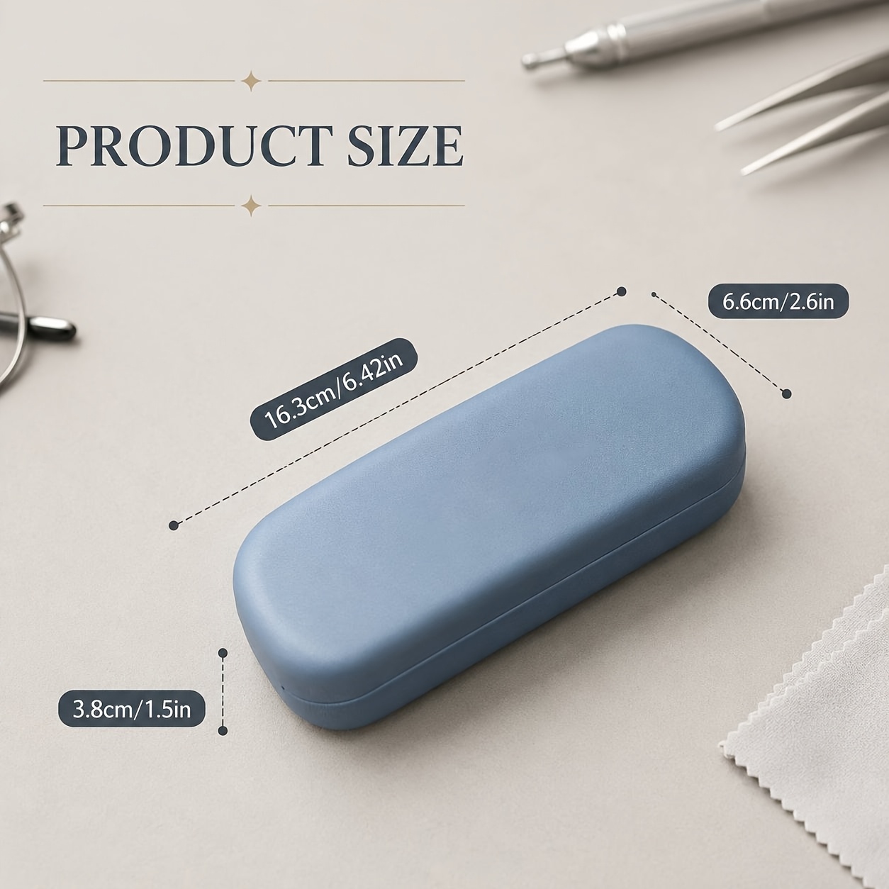 Customizable Color PU Glasses Case with Hard Shell Design