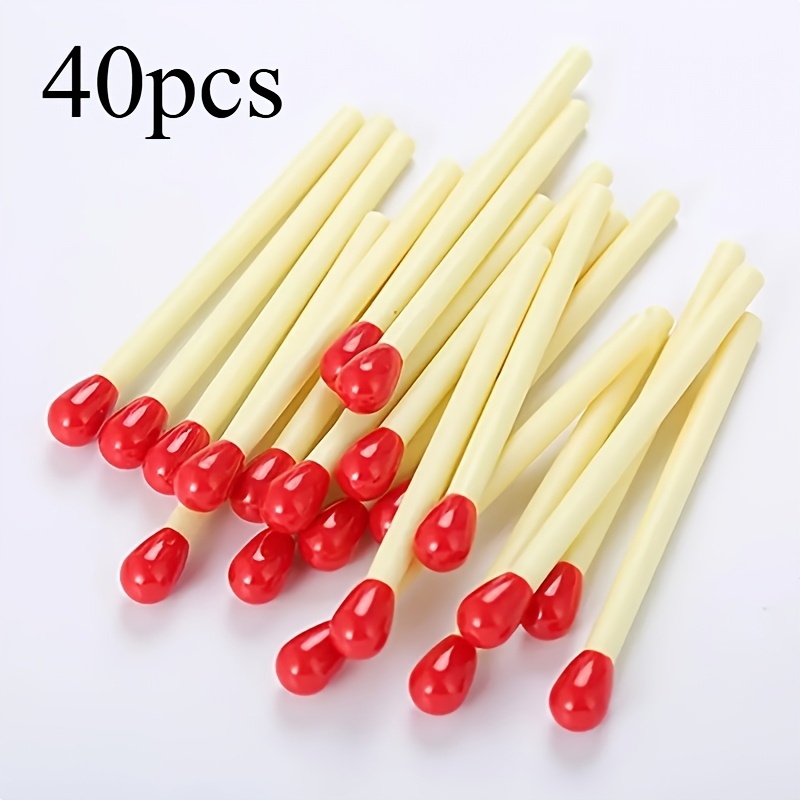 TEMU 40pcs Mini Stylos à Bille Portables de Allumette - Encre Bleue 0.7Mm, Matériau Plastique Léger, Capuchon à Bouton-Poussoir, Idéal pour et les