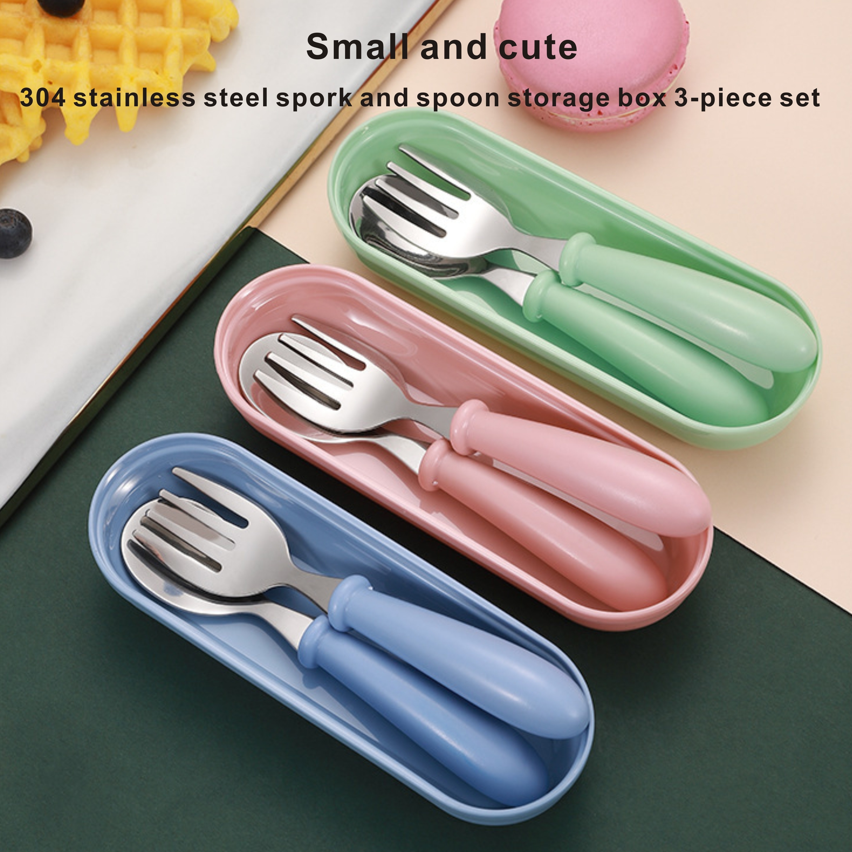 

Charming 3-piece Cutlery Set For Young Youngsters - Includes Fork, Spoon & Storage Box