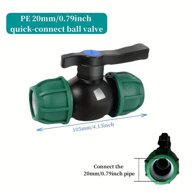 Image of Pe20/25/32mm(0.79//1.26inch) Quick Connection Valve Is A High-quality Quick Connection Valve, Suitable For: Agricultural And Forestry Irrigation, Greenhouse Planting, Lawn And Of Household Pipes