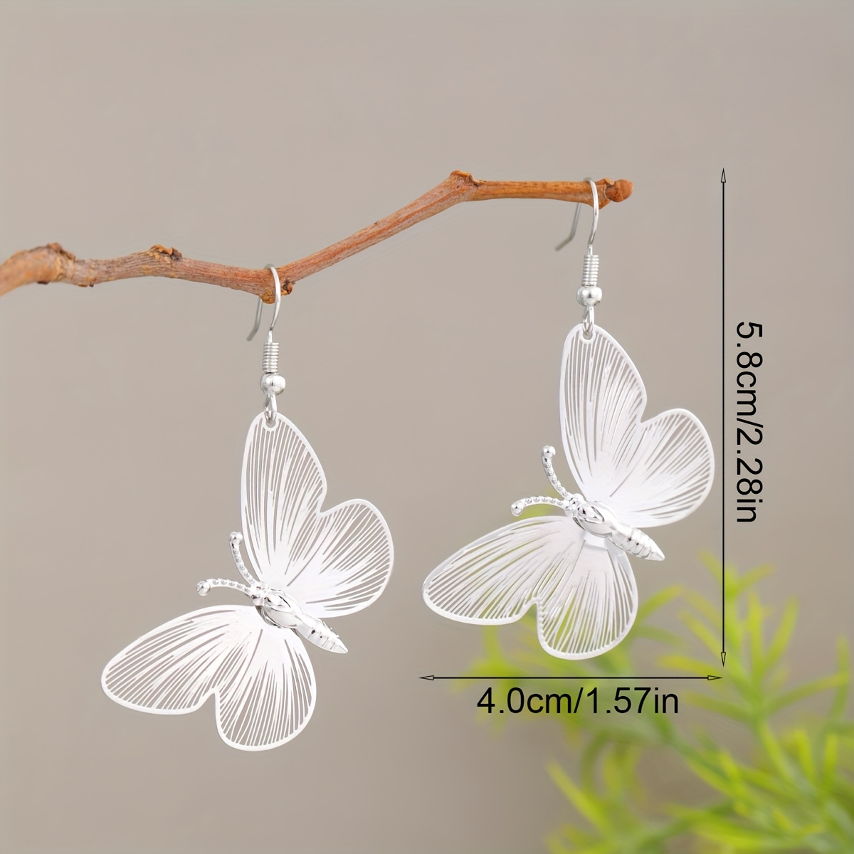 Hollow Double-Layer Butterfly Earrings for Women — Stylish Design