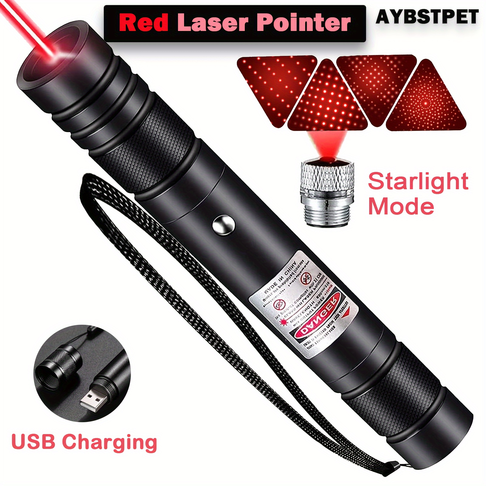 1pc Pointeur Laser Trois Couleurs Pointeur Rechargeable USB - Temu