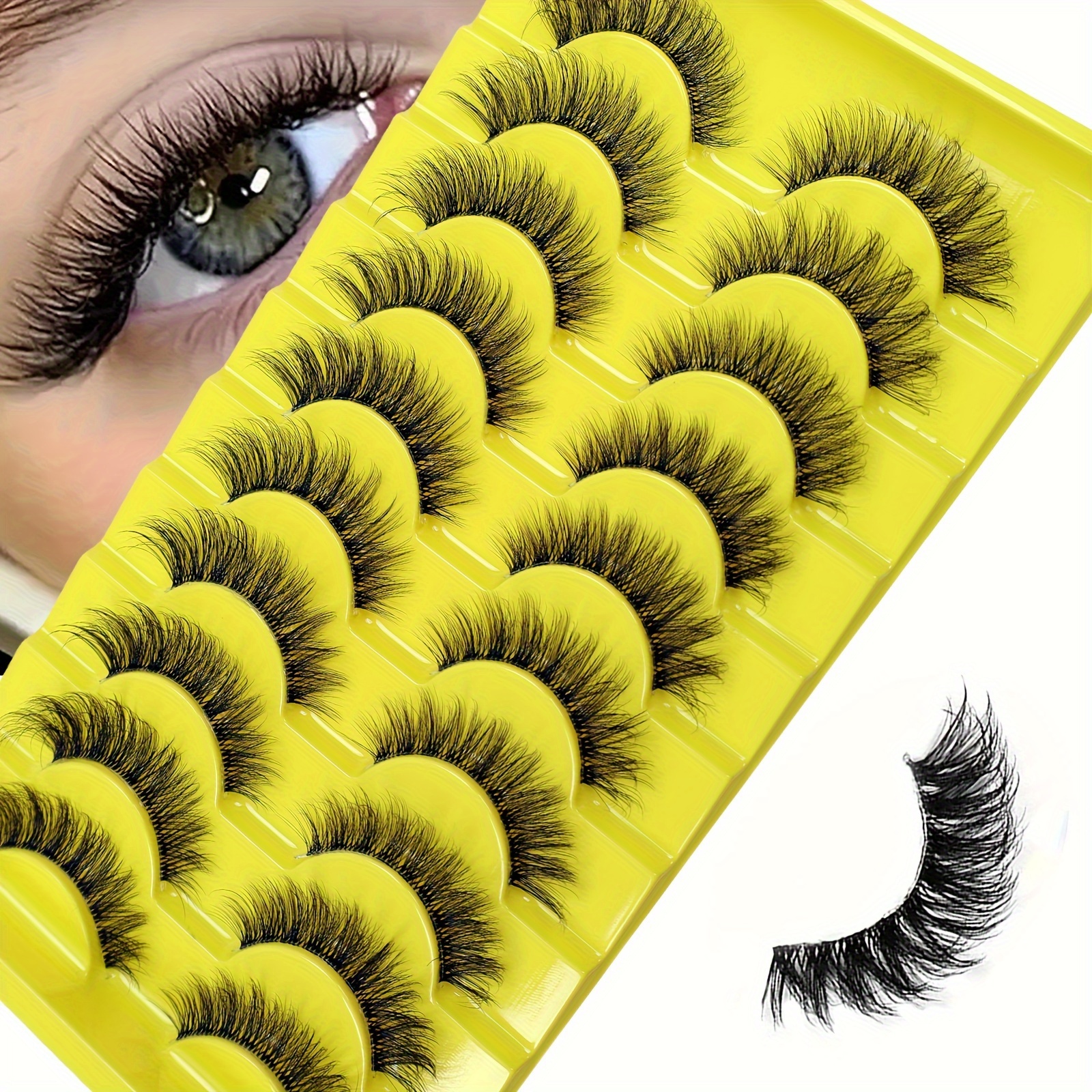 

10 3d Fluffy Eyelashes, , , Unscented, Long & Long, & -free, To & Remove, & , For &