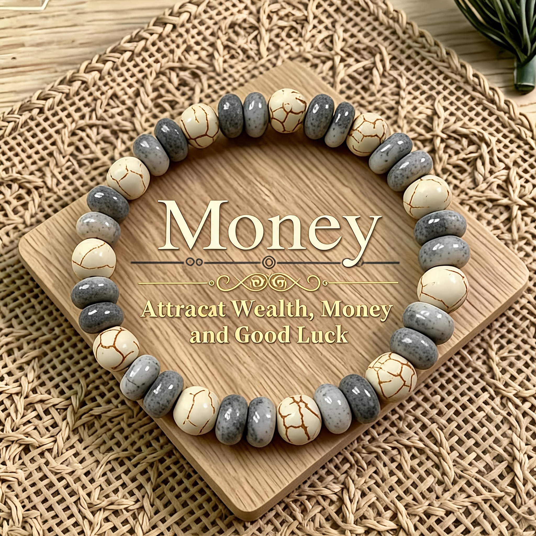 TEMU 1pc Natural Turquoise Bracelet, Suitable For Daily Wear All Year Round, A Perfect Unisex Accessory, An Ideal Gift For