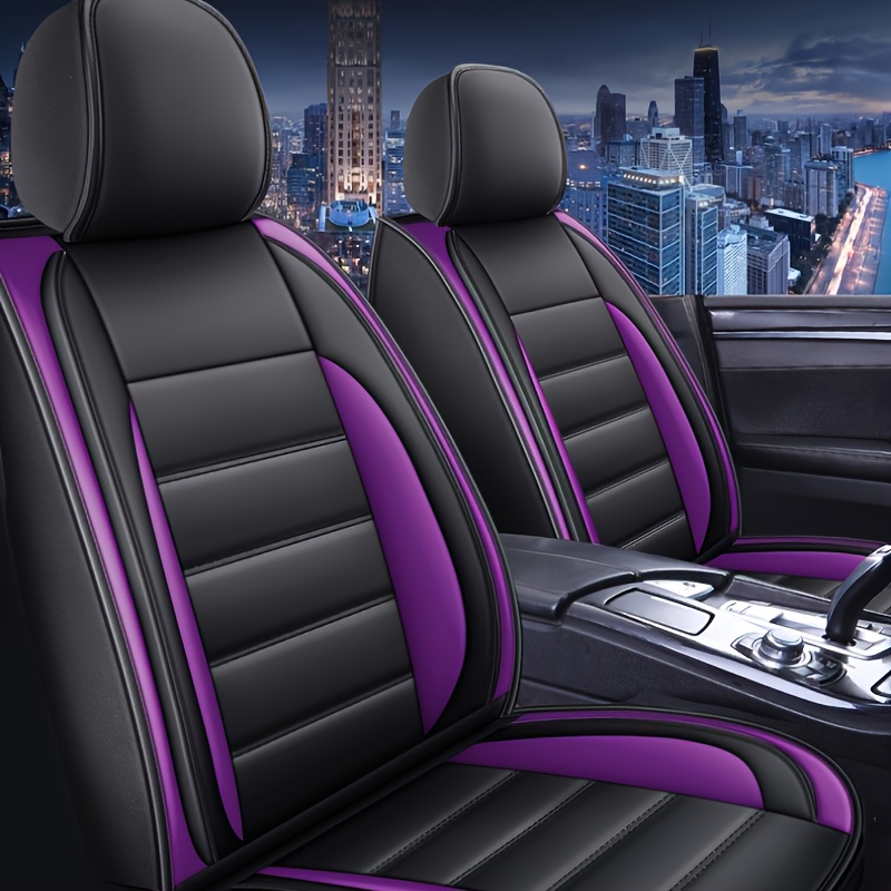 TEMU 5-seat Car Seat Covers - Premium Pu Leather, Fit, Easy To Clean & Durable, Stylish Interior Upgrade For Most Cars, Universal Car Covers | Modern