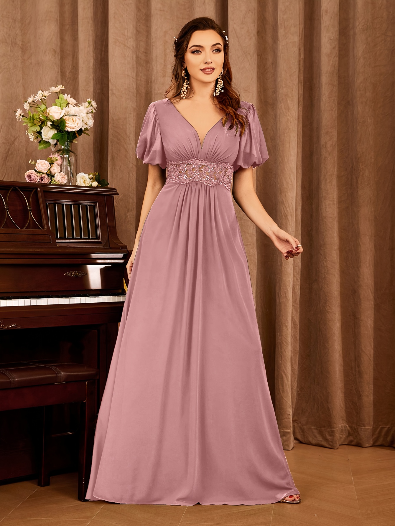 strapless open back dress Halter Neck Wedding Dress | Lavender Wedding Gown