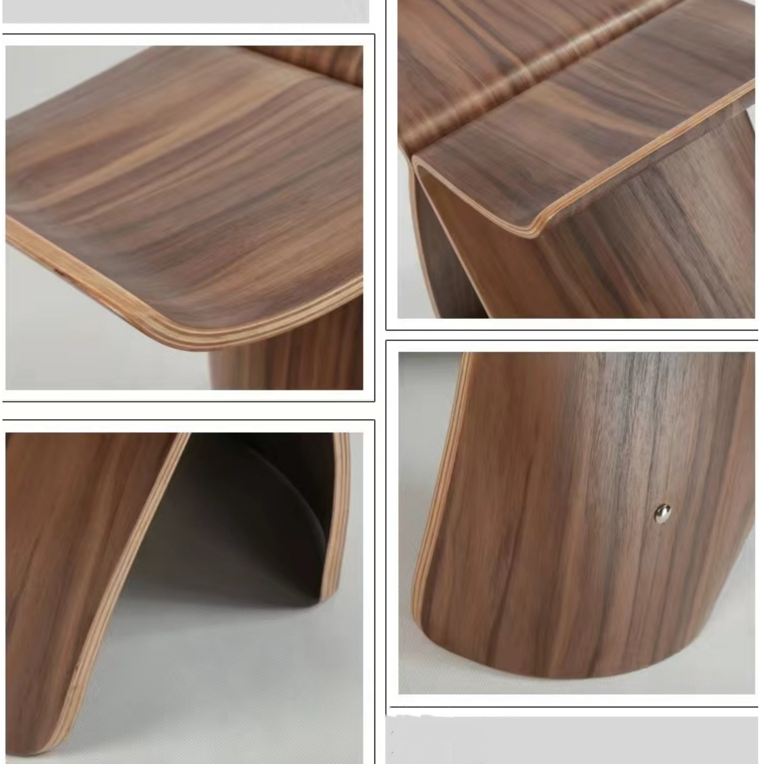 1pc   european style solid wood vanity stool small wooden low seat luxurious shoe changing bench home furniture details 3