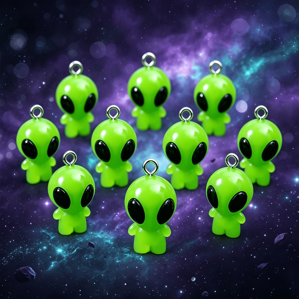 TEMU 10pcs Breloques 3D Pendentif pour la Création de Bijoux, Boucles d'Oreilles, , Bracelets, Breloques de Sac, Cadeaux de Fêtes, Décorations de