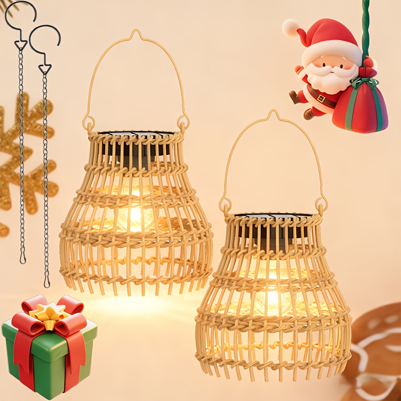 Image of Outdoor Solar Lanterns For Hanging, Ideal For Gardens, , And . Solar-powered Pendant Lights Add A Bohemian Touch To Your Outdoor Decor