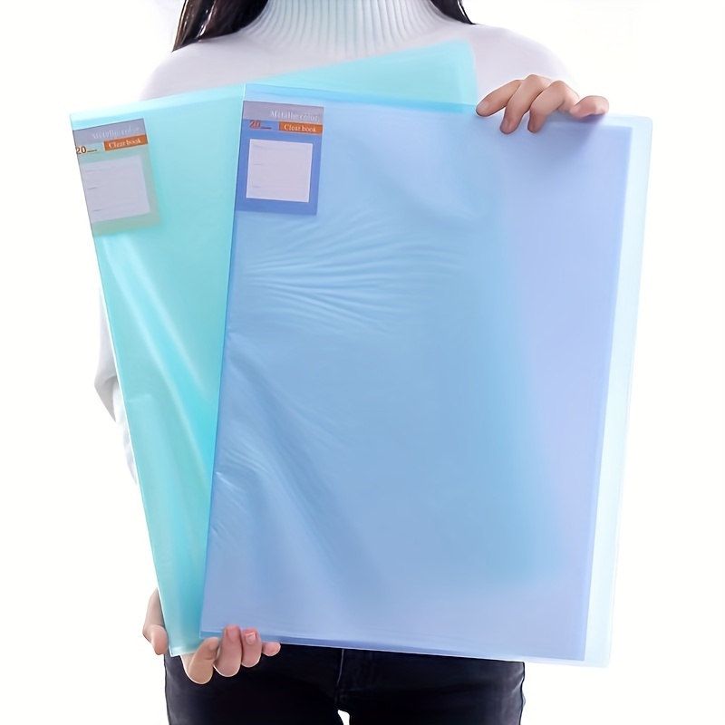 

A3 Transparent Holder - 20-page Storage Bag For Office, Classroom & Posters And