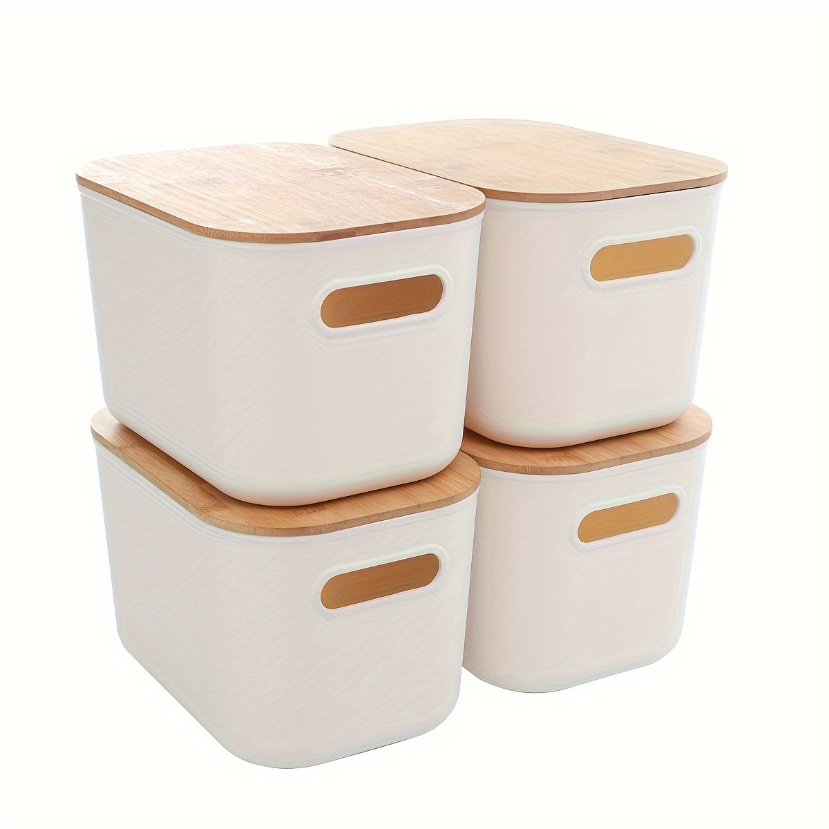 

4pcs 6.9qt Plastic Containers For Organizing For Display