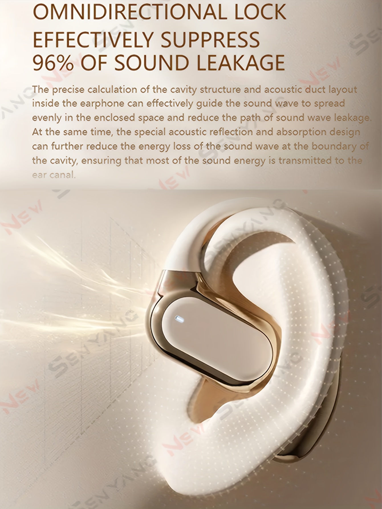 New Senyang New Style True Wireless On-Ear Earbuds Music Non-In-Ear Headset Gaming Couple Earbuds Video TWS HIFI Bass 9D Stereo HD Calling Earphones for Android for Iphone Cellphone Sports Earpieces Smart Headphones for Halloween Day Gift