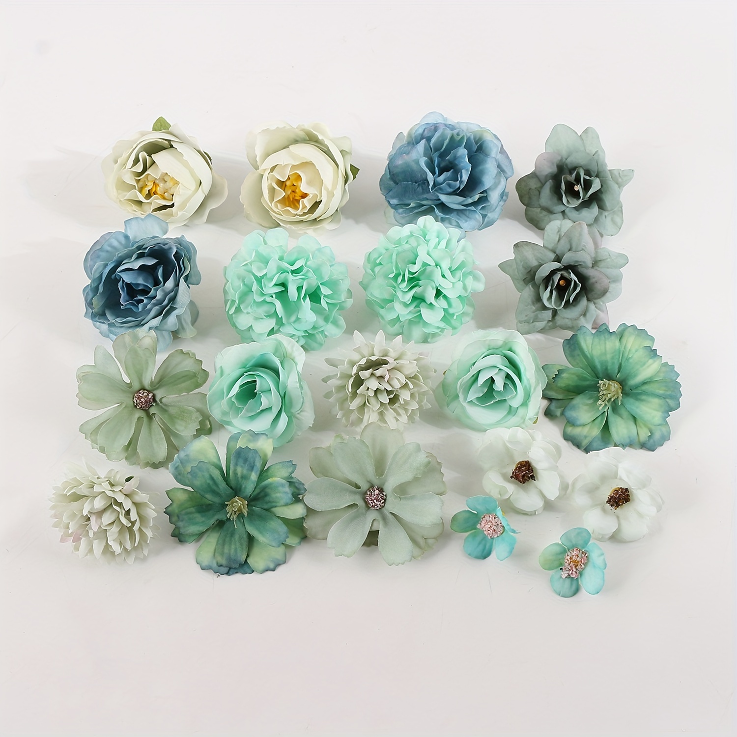 TEMU 20pcs Artificial , Wall Headdress Decoration Flowers, Wreath Diy -made Original Artificial , For , , And Birthday, Supplies