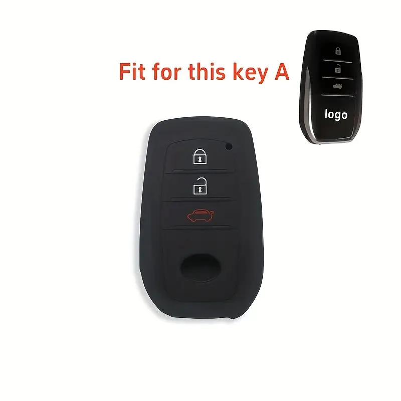 Red Silicone Key Shell Cover – 3 Button For Toyota Camry Corolla Sport 2013-2014