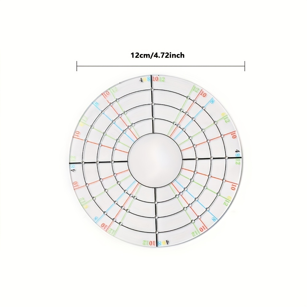 TEMU Round Acrylic Pottery Trisector Tool - Multi- Circle Divider With Base Suitable For Clay, Paper, Fabric Cutting, Crafting,, Precision Trimming &