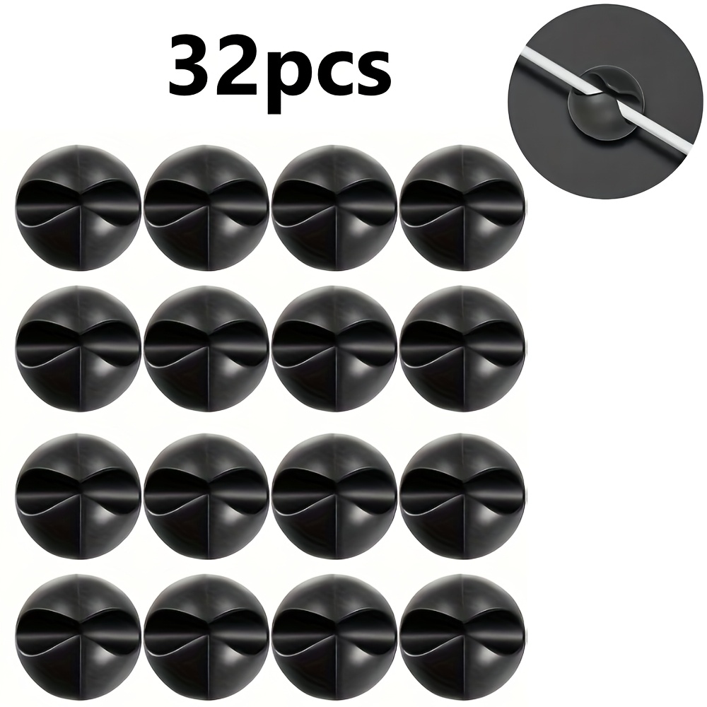TEMU [32-pack] Car Dashboard Wire Organizer Clips - Plastic Cable Management Clips, Suitable For Headphones And Charging Cables, Universal