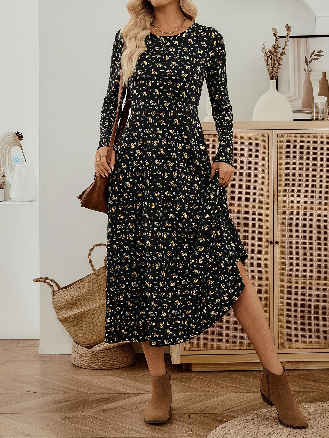 long sleeve long summer dresses sold on Temu United States