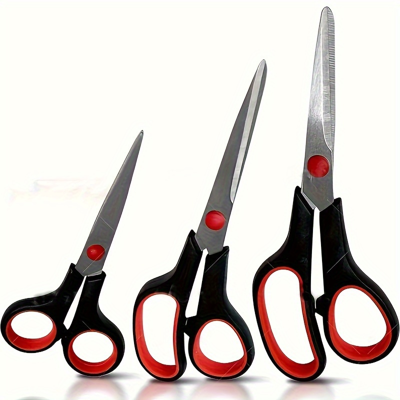 

Stainless Steel Office Scissors Set: 3 Pairs For Tailoring, Graphic Design, And Stationery