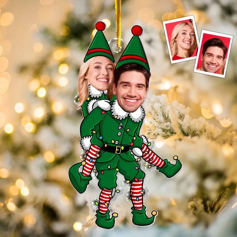 TEMU Customized Picture Personalized Christmas Gift Christmas Decorations Pendant, Customized Acrylic Photo, Unique Christmas Gift Customization And