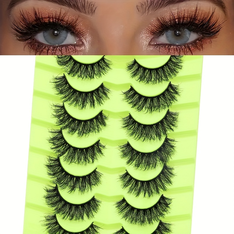 False Eyelashes Fluffy Faux Mink Lashes Wispy Fairy Cat Eye Lashes