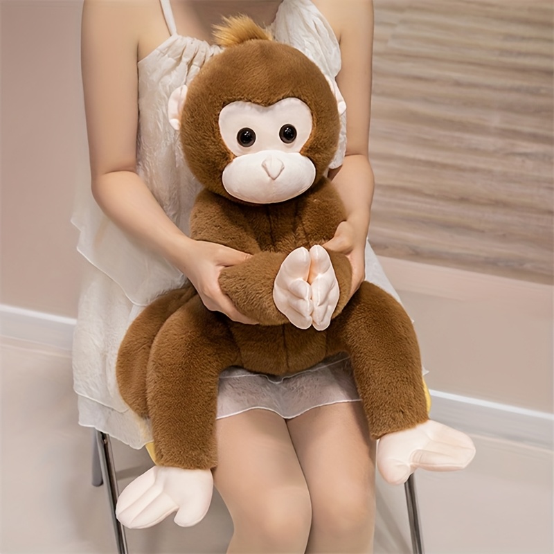 14 soft plush monkey toy adorable brown cartoon monkey Temu