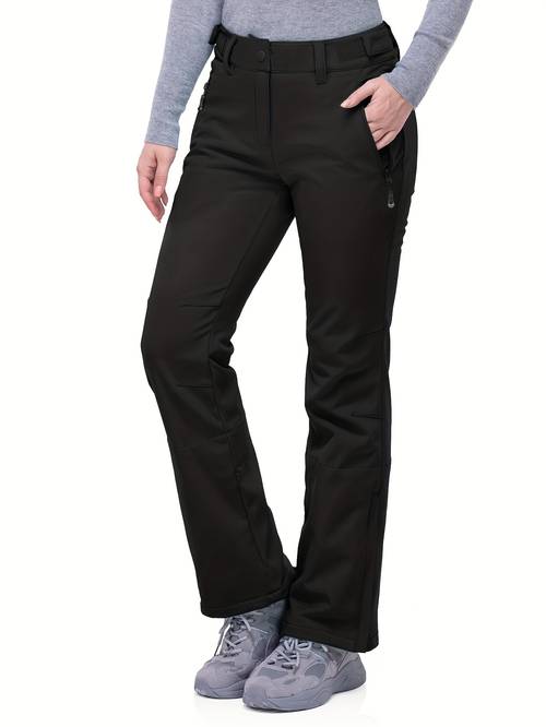 33 000ft soft shell womens ski pants warm insulation tear resistant winter shorts with zipper closure adjustable drawstring waist for downhill skiing snowboarding outdoor sports tearresistant fabric