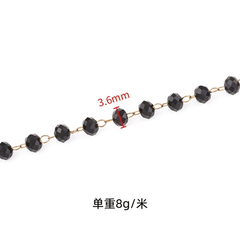 Women's Low Allergy Stainless Steel Black Cut Beaded Bracelet