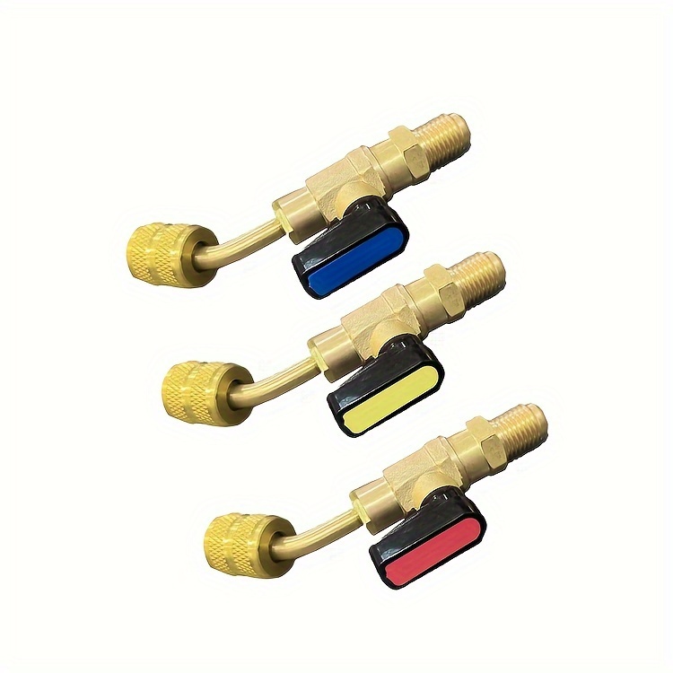 Kit Valvole A Sfera Angolate Per Refrigerante HVAC – R410A R134A Con Adattatori E Guarnizioni