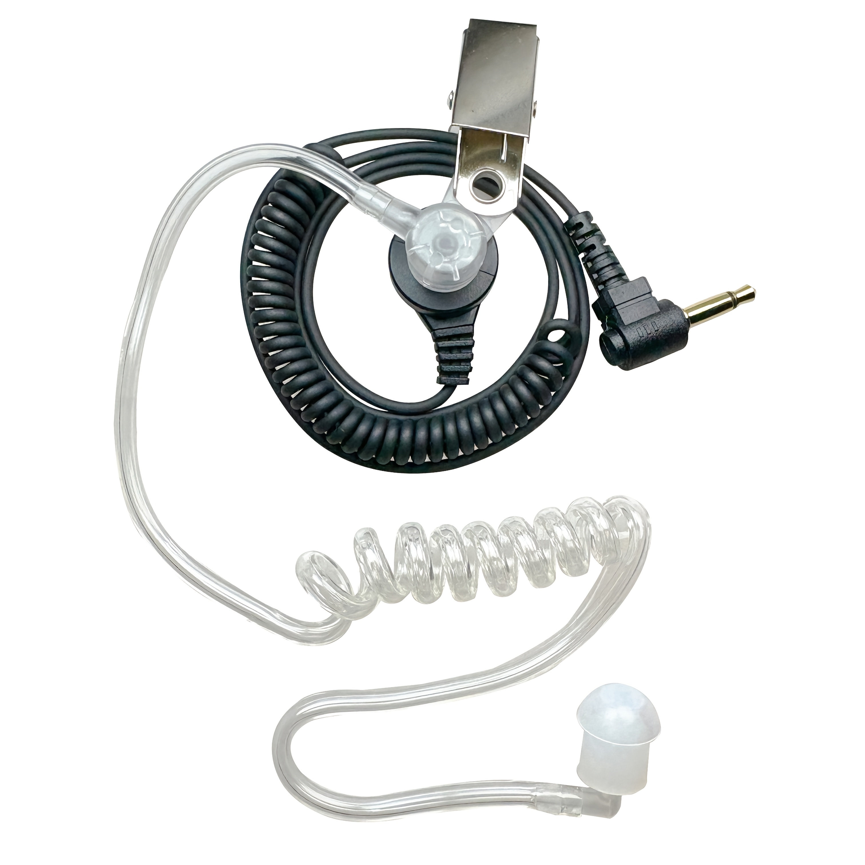 TEMU 1 pz, Auricolare solo ricezione/ da 3,5 mm, Cuffia a tubo acustico per microfono altoparlante con prese audio da 3,5 mm per radioamatoriale e