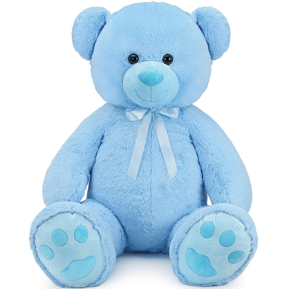 Image of Morismos 150cm , Large Teddy Bear Xxl Stuffed Animal, Soft Plush Bear As A For Boys, Smile-pink