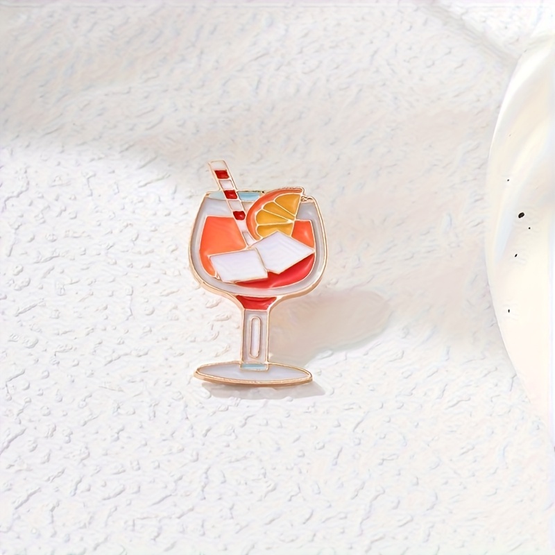 TEMU Cute Cartoon Drink Badge Lapel Bag Clothes Daily Matching Badge Cute Niche Design