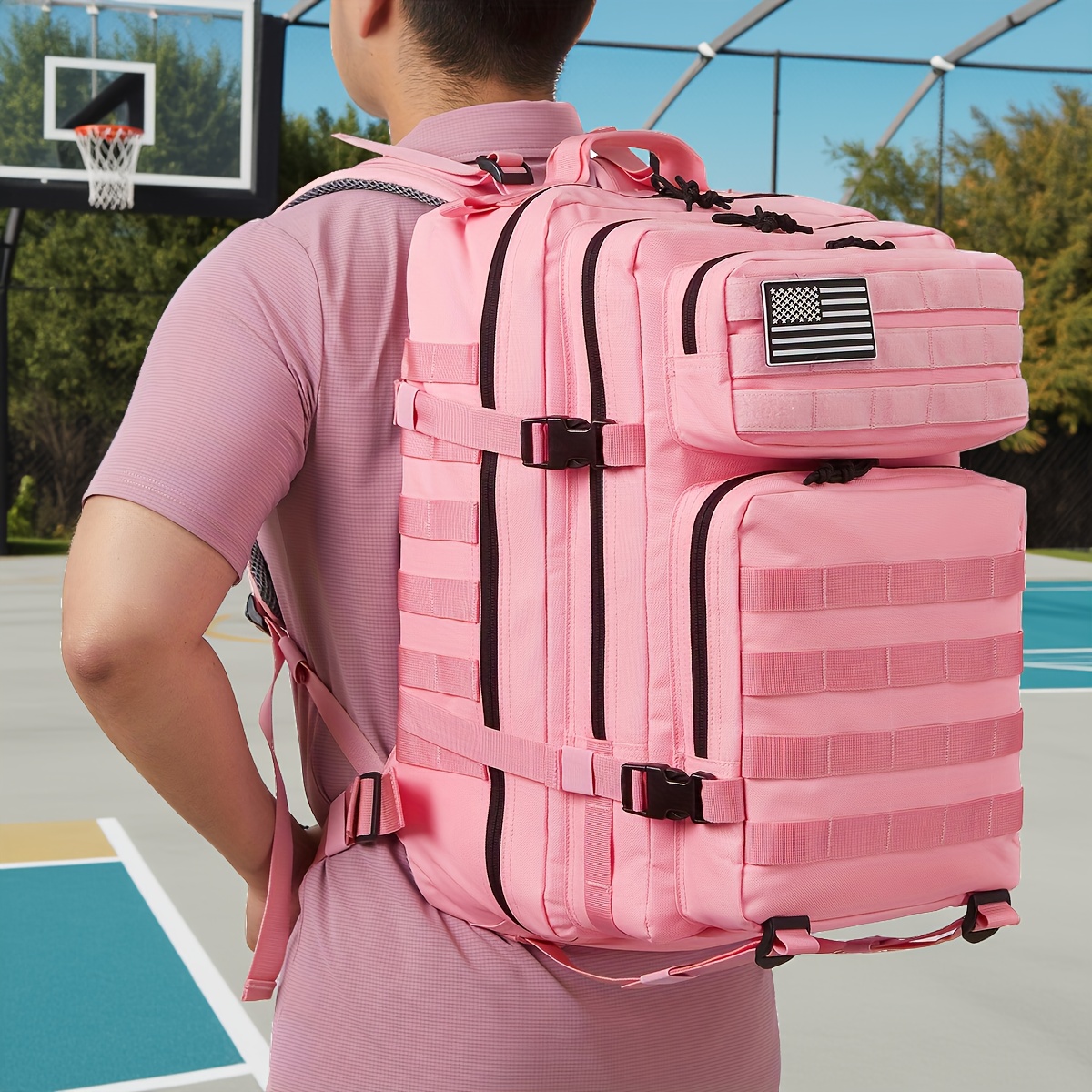 TEMU 45l Backpacks For Women Gym Crossfit Fitness 3 Day Bug Out Bag Hiking Trekking Rucksack Outdoor Go Bag