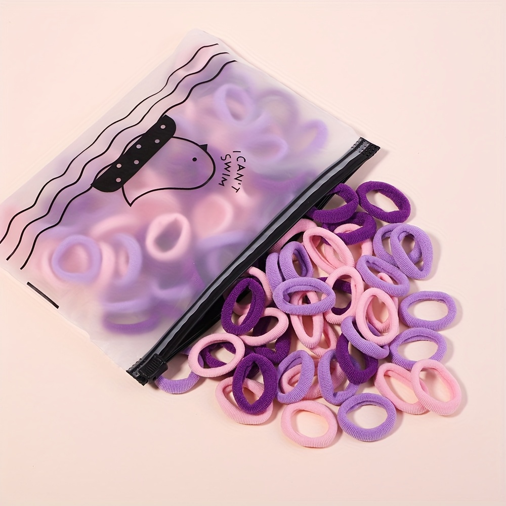 60pcs Set Of Hair Ties For - Stylish And , With Cute Bird-shaped Packaging Bags | Suitable For Daily Use And Party Favors