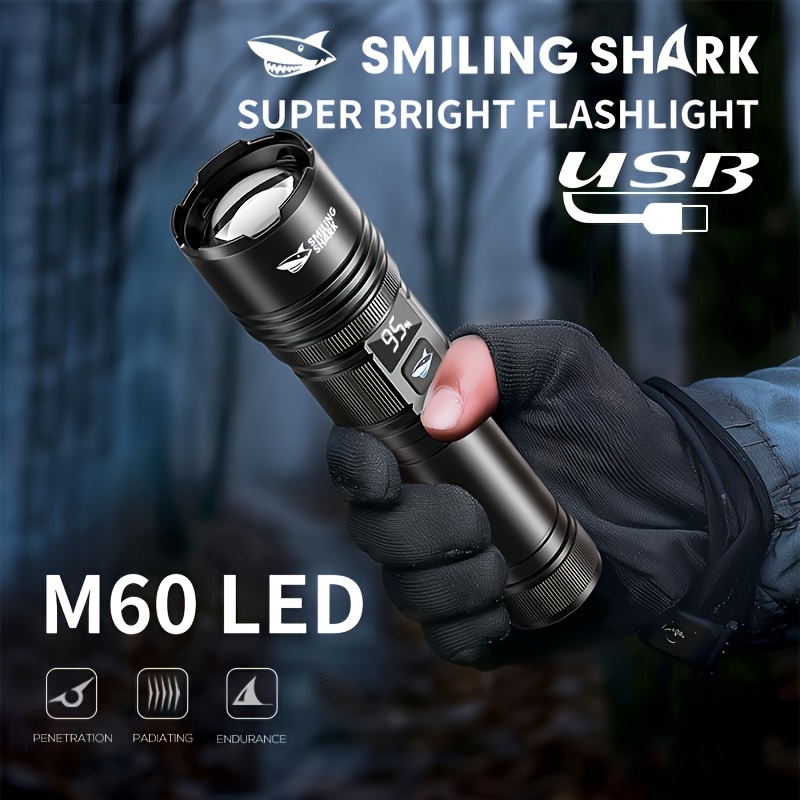 Sd1023 Led Torch Light Xpe Super Bright Flashlight With Hook 