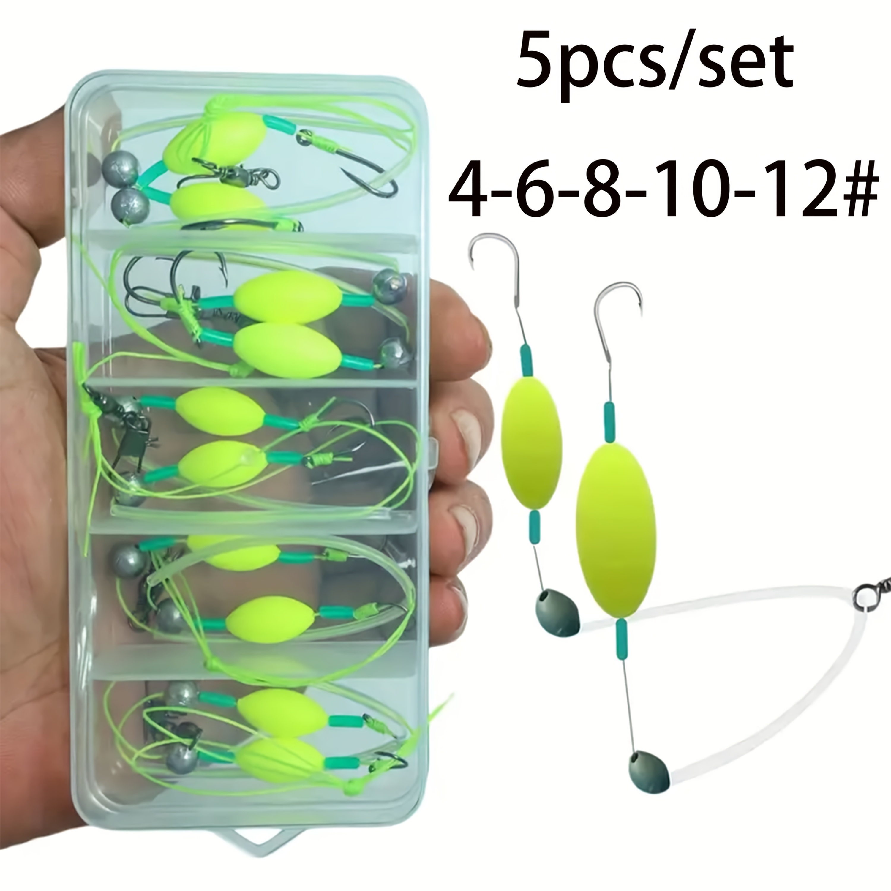 E-shop Set mit 5 Reverse Off-Bottom Rigs: für Karpfenangeln in Europa, Navigieren durch Wasserlilien, Felsen und Schlamm