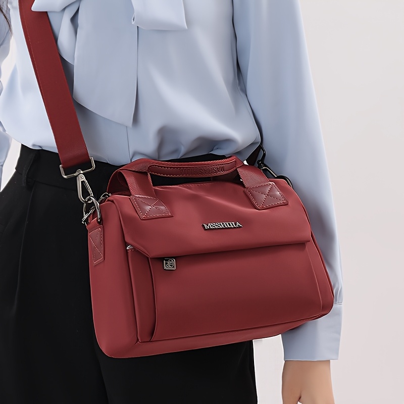 nylon cloth crossbody bag womens large capacity fashion multi layer shoulder bag lightweight parent bag crossbody outing handbag Product details 4