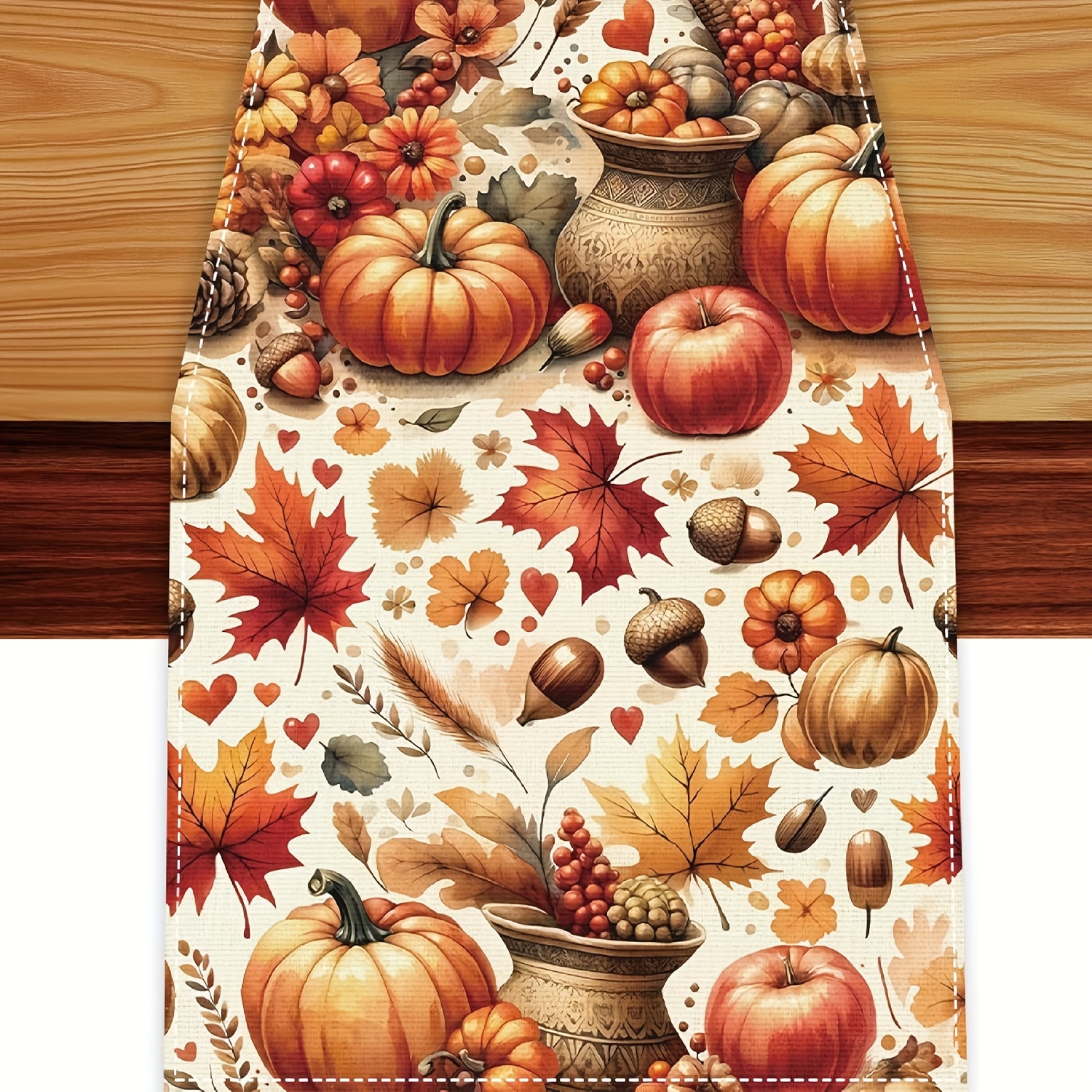 TEMU 1pc, Dokriy, Tablecloths For Autumn Featuring Pumpkins, Ideal For Thanksgiving And Farmhouse Decor, Suitable For Home, Kitchen, And Restaurant
