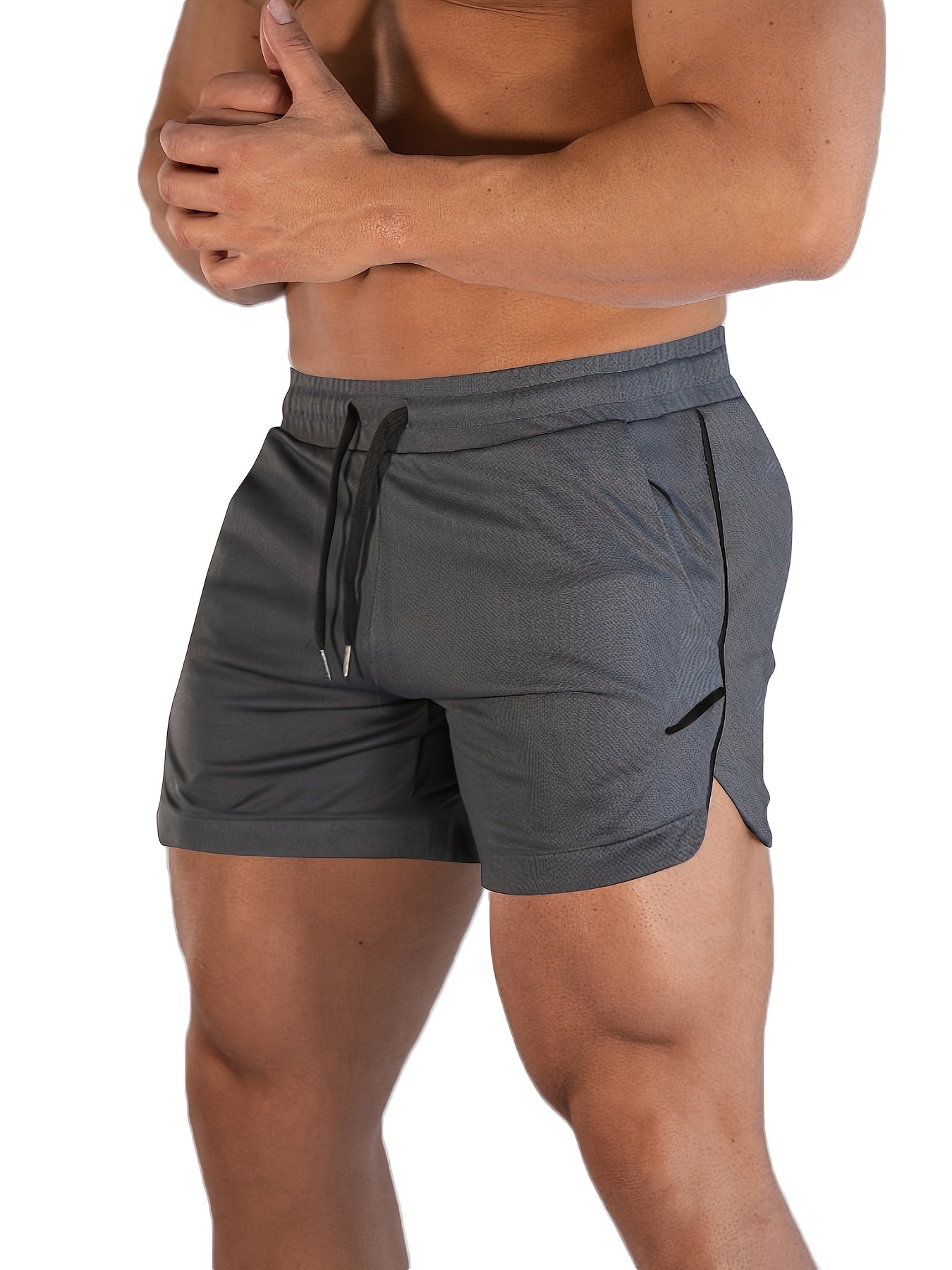 Herren Fitness Shorts Mit 3D-Druck - Doppellagige Workout Shorts Für Gym - Atmungsaktiv & Feuchtigkeitsableitend