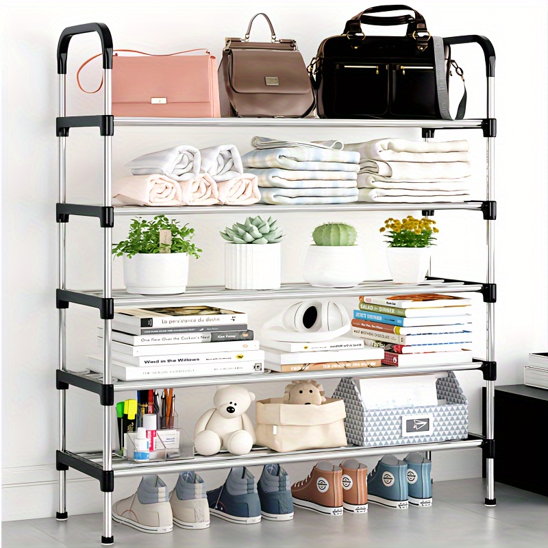 

Versatile Shoe Rack - Easy Assembly, Free Standing Organizer For Entryway, Bedroom, Office & More - Plastic/metal Construction, Shoe Storage Organizer