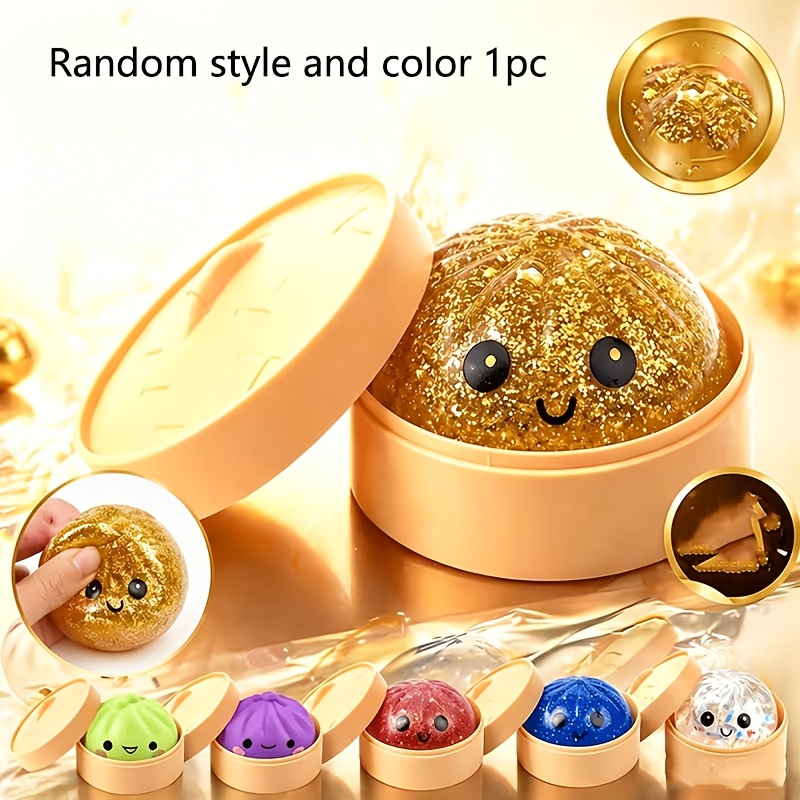   fei 1pc cute   bun shaped toys soft and   rebounding stress relieving balls that     suitable as small gifts for parties color   are random