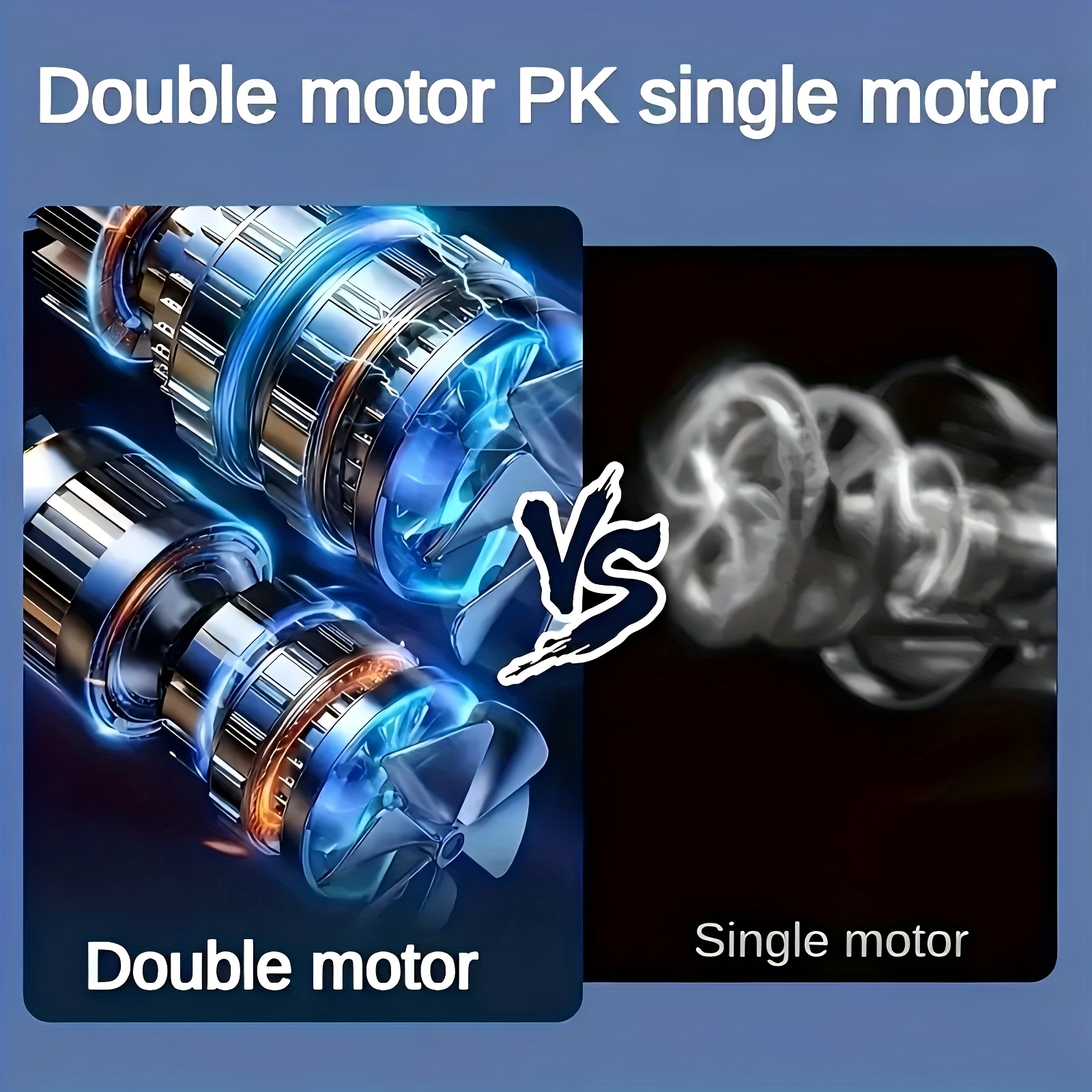 Ventilador Portátil Versátil - Motores Duales, 5 Velocidades, Flujo de Aire Envolvente de 720°, Recargable por USB, Ideal para Varias Aplicaciones - un Excelente Regalo para las Fiestas