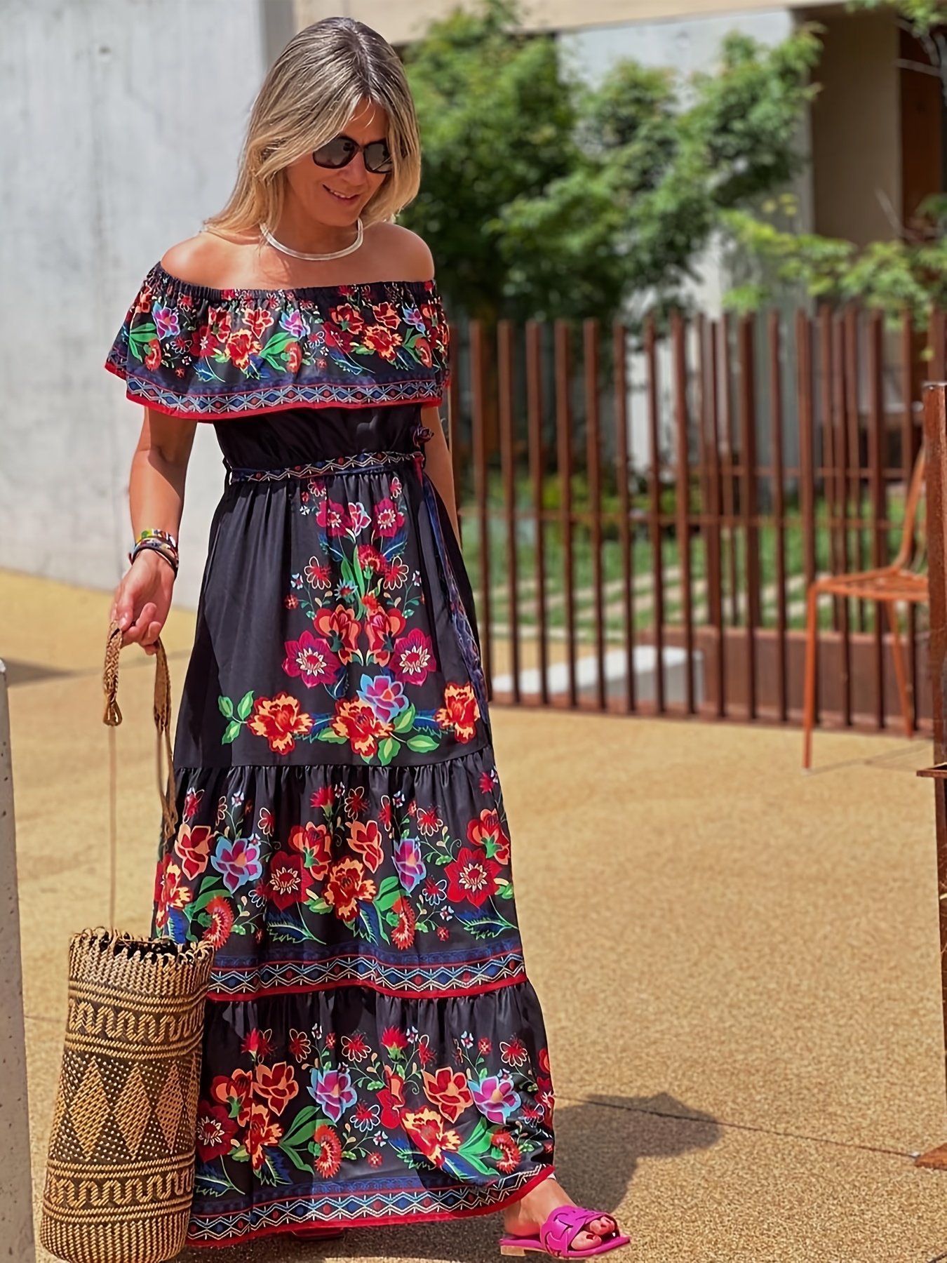 mexican dresses for parties Handmade Mexican Dress: Boho Coco Theme Party Costume
