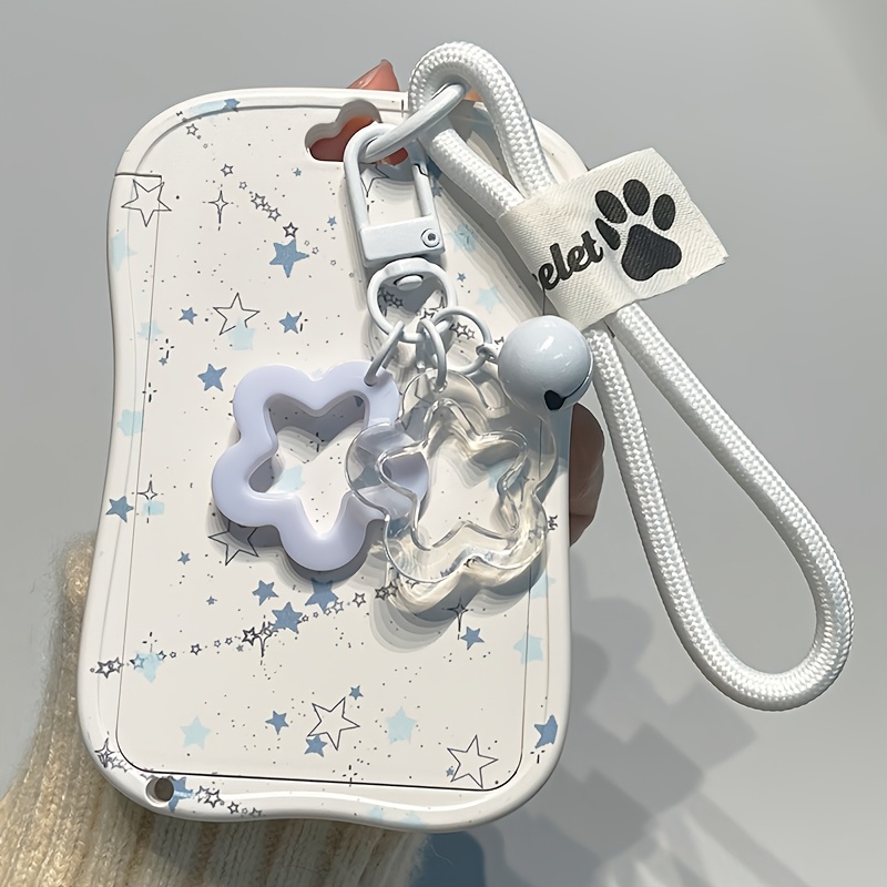 TEMU 2D Joivida 1pc Porte-carte photo style Kpop, protecteur de carte PC transparent d'étoile, étui pour carte d'étudiant de bus métro, papeterie,